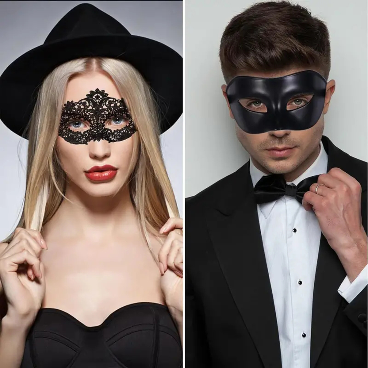 2pcs Hot New Sexy Black Lace M - Black Face Mask Pack recension och pris