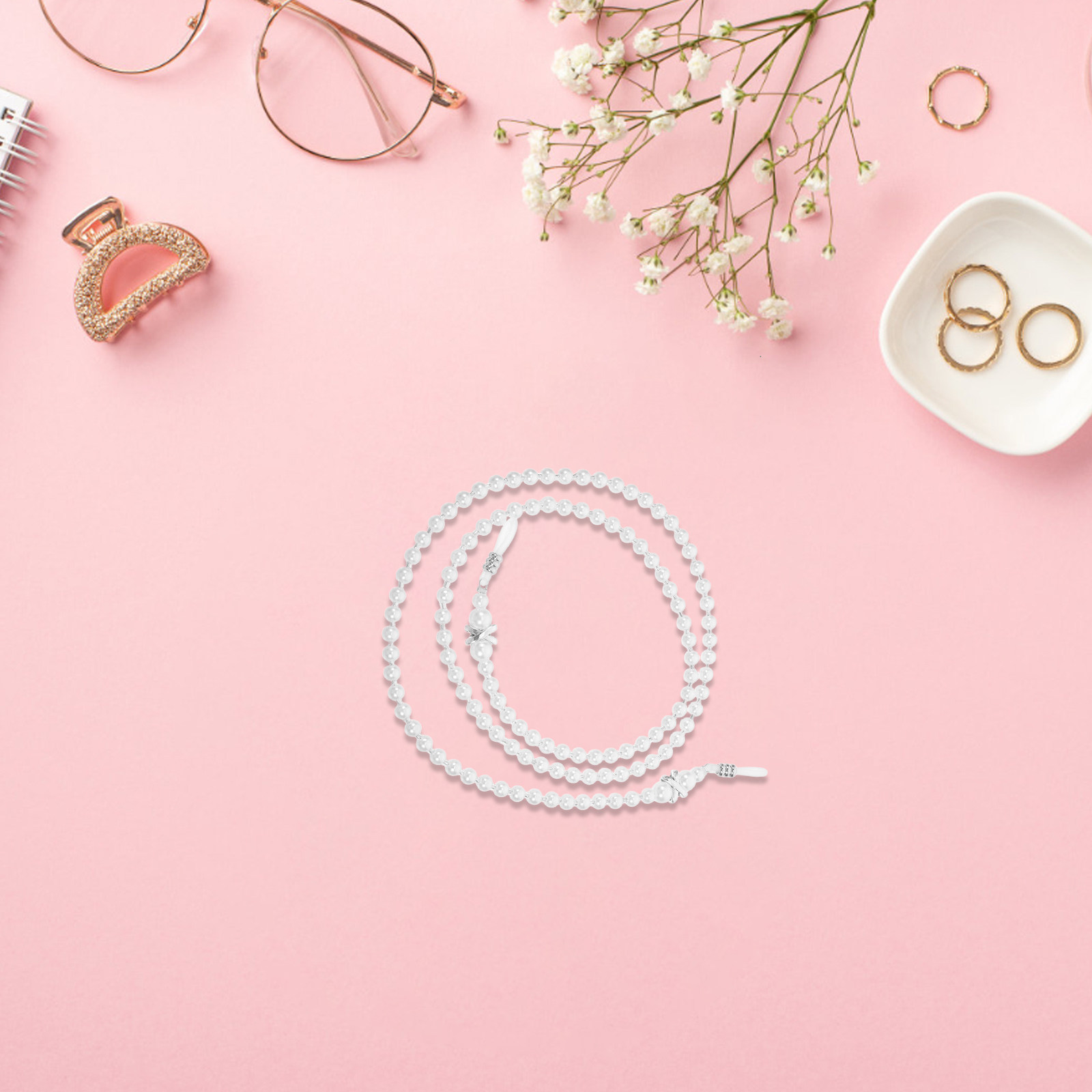 Pearl Eyeglass Chain Anti-Slip - Mask Chain Holder recension och pris