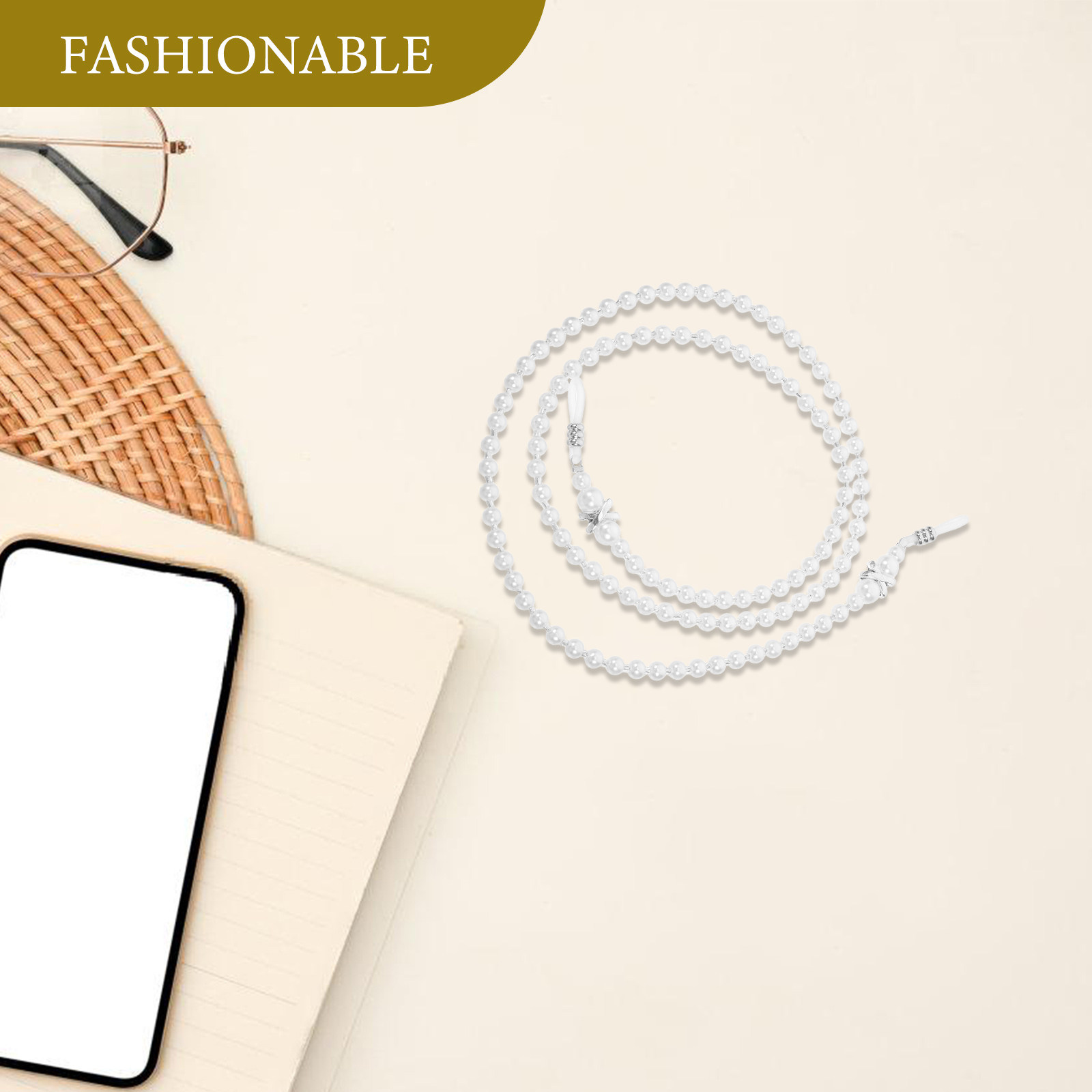 Pearl Eyeglass Chain Anti-Slip - Mask Chain Holder recension och pris