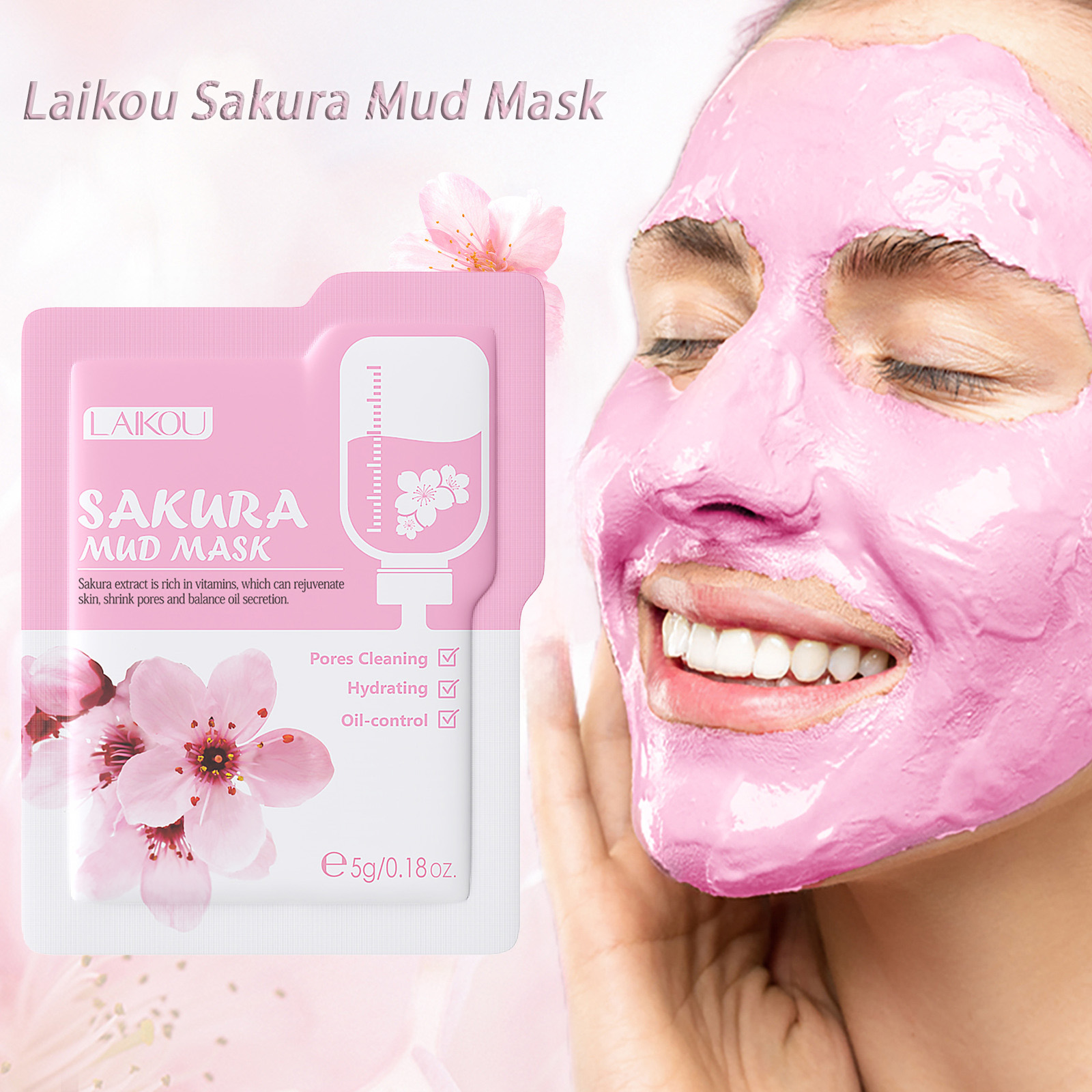 Laikou Sakura Clay Mask Trial  - Dust Mask Construction recension och pris