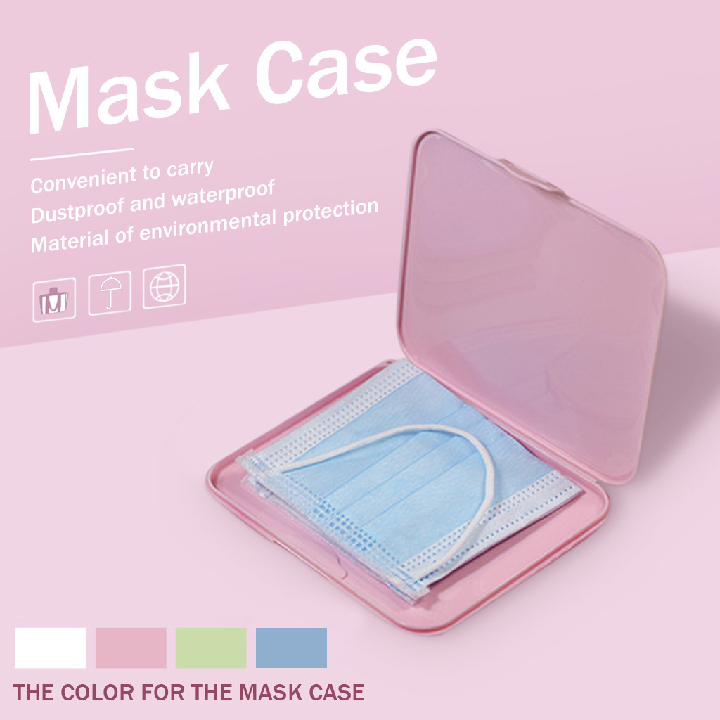 Pink Mask Cover Green Box Mask - Face Mask Storage Box recension och pris
