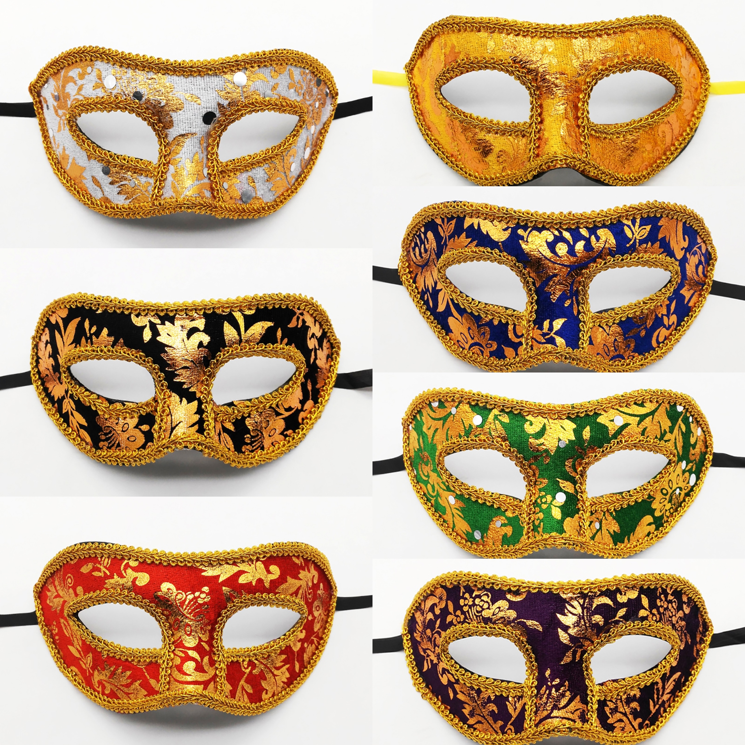 Men Mardi Gras Carnival Mask V - Respirator Half Face recension och pris