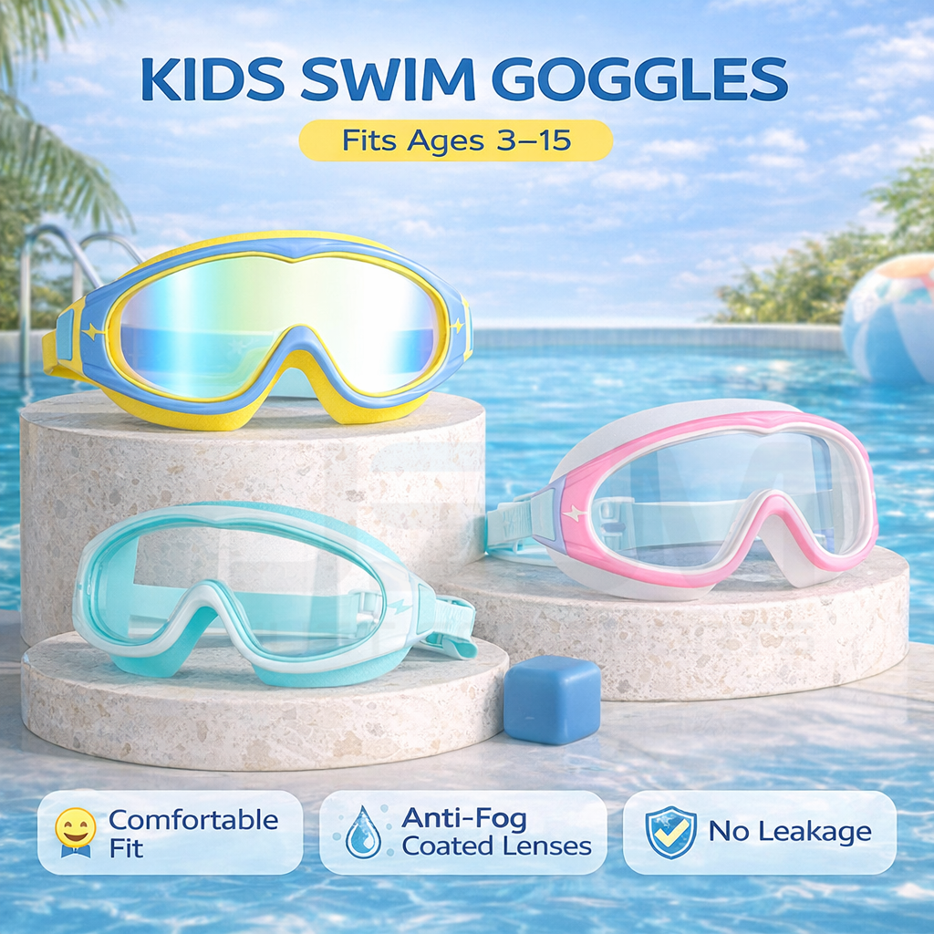 JSJM Kids Swimming Goggles Big - Anti Pollution Mask recension och pris