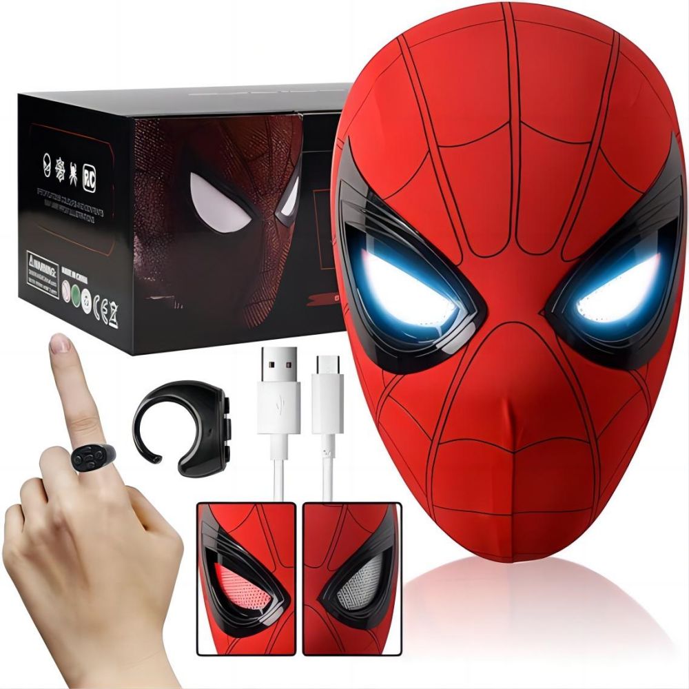 Movie Spidey Mask Eyes Glowing - Kids Face Mask recension och pris