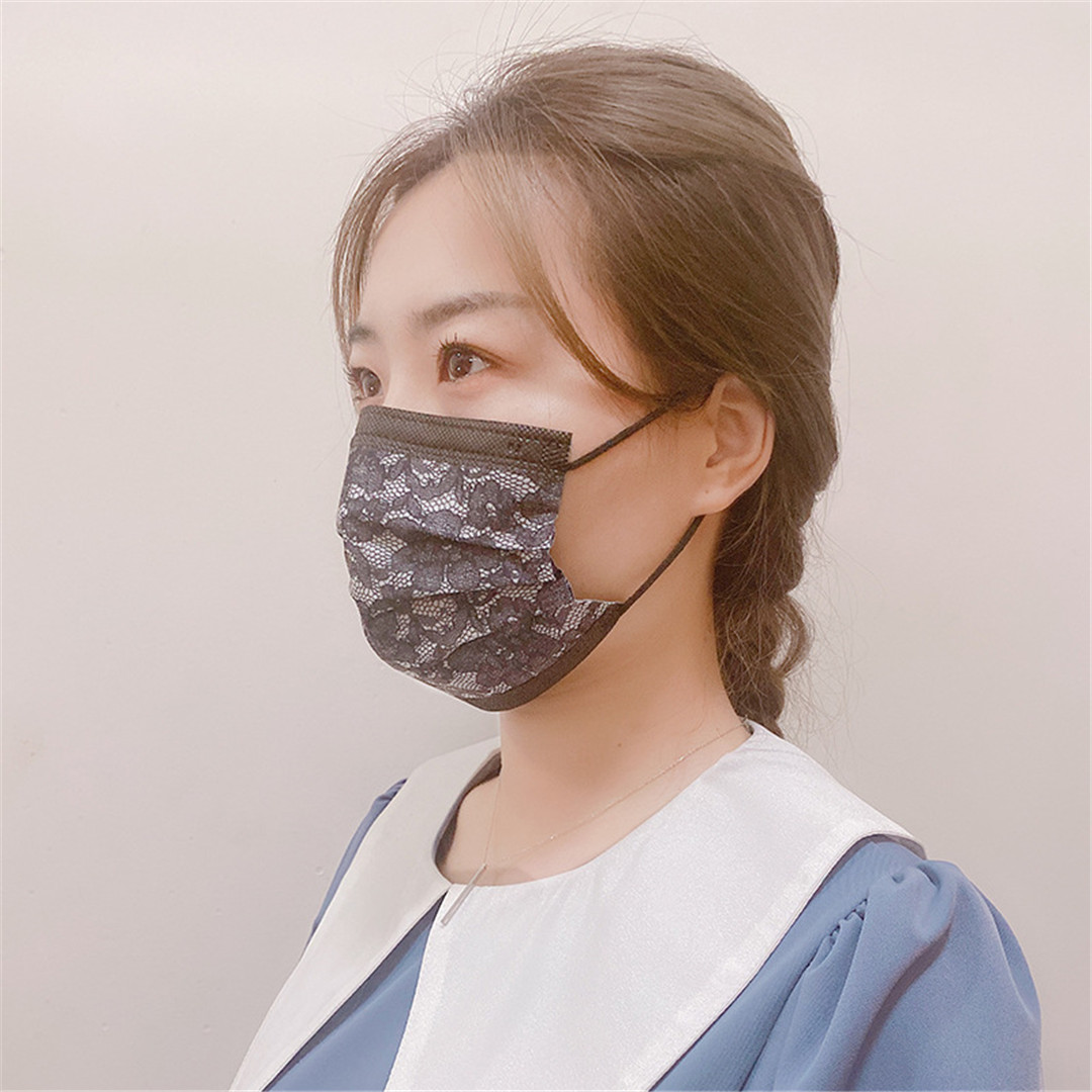 50PCS Disposable Lace Mouth Ma - Disposable Mask Blue recension och pris