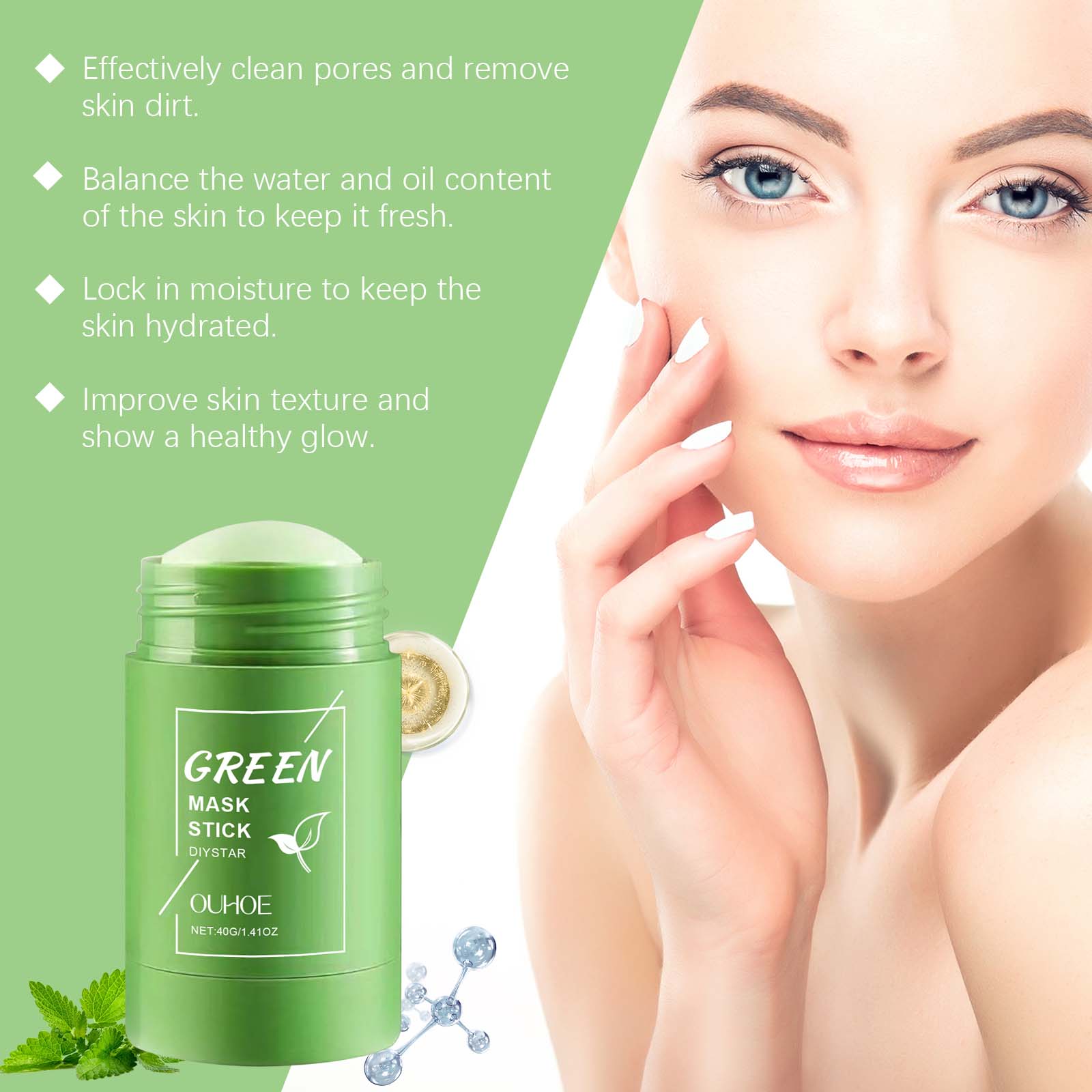 1~5PCS Green Tea Clay Stick Fo - Dust Mask Construction recension och pris