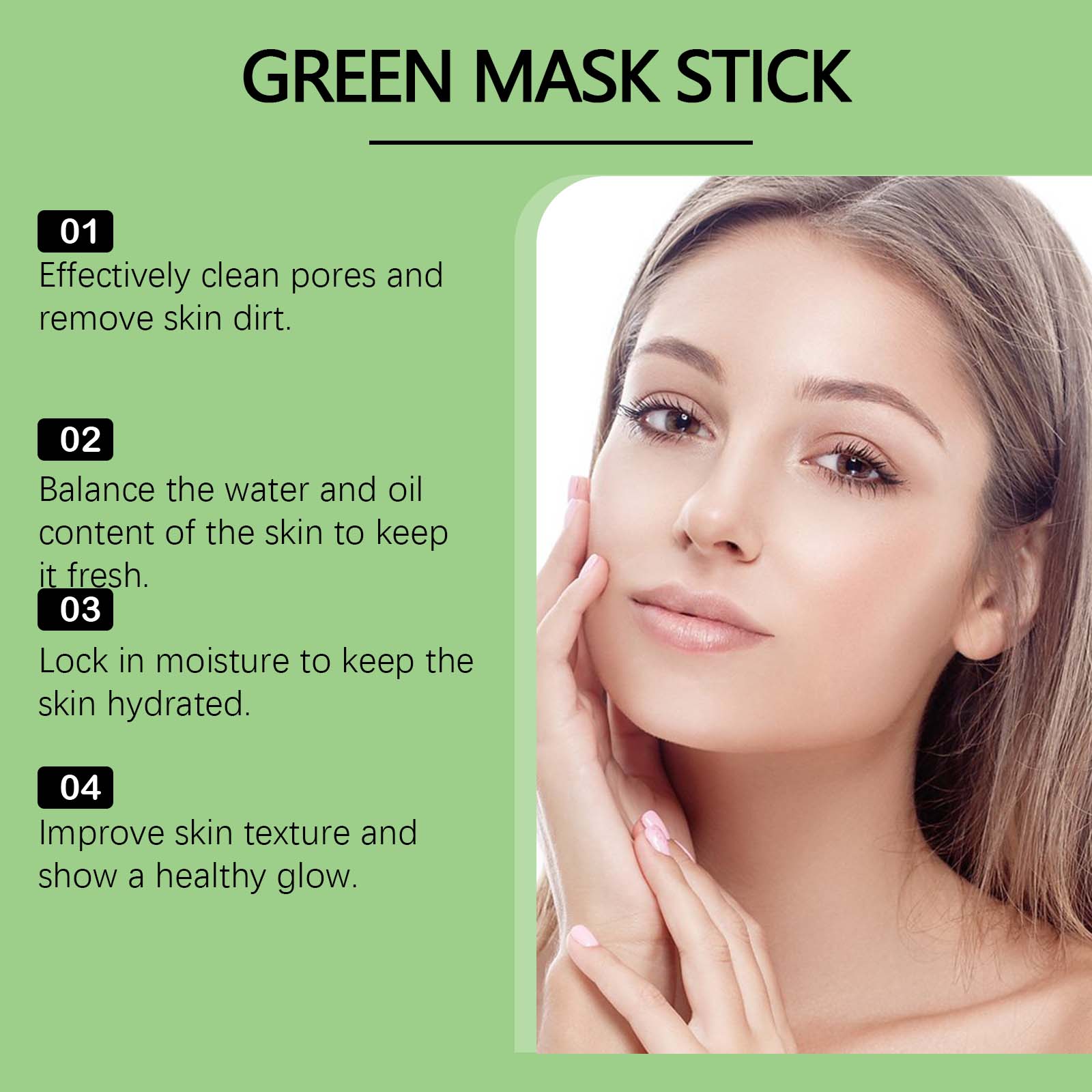1~5PCS Green Tea Clay Stick Fo - Dust Mask Construction recension och pris