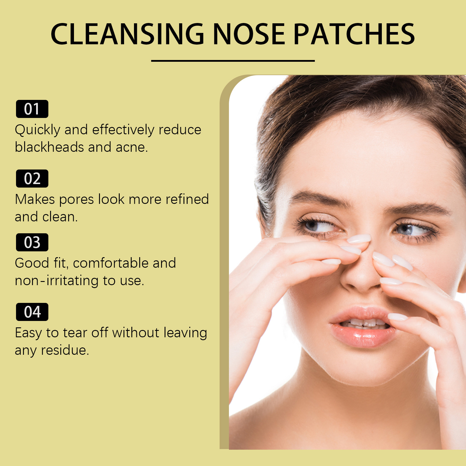 Nose Blackhead Remover Patch C - Black Face Mask Pack recension och pris