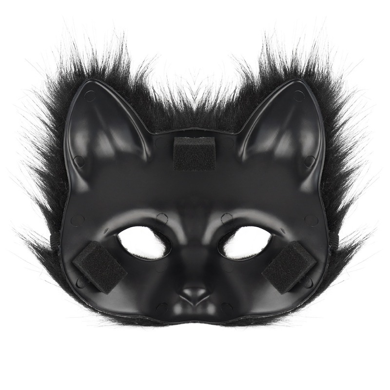 Furry Cat Ears Mask Tail & Paw - Black Face Mask Pack recension och pris