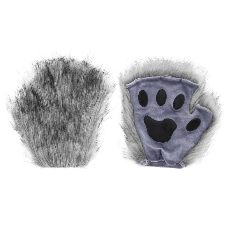 Furry Cat Ears Mask Tail & Paw - Black Face Mask Pack recension och pris