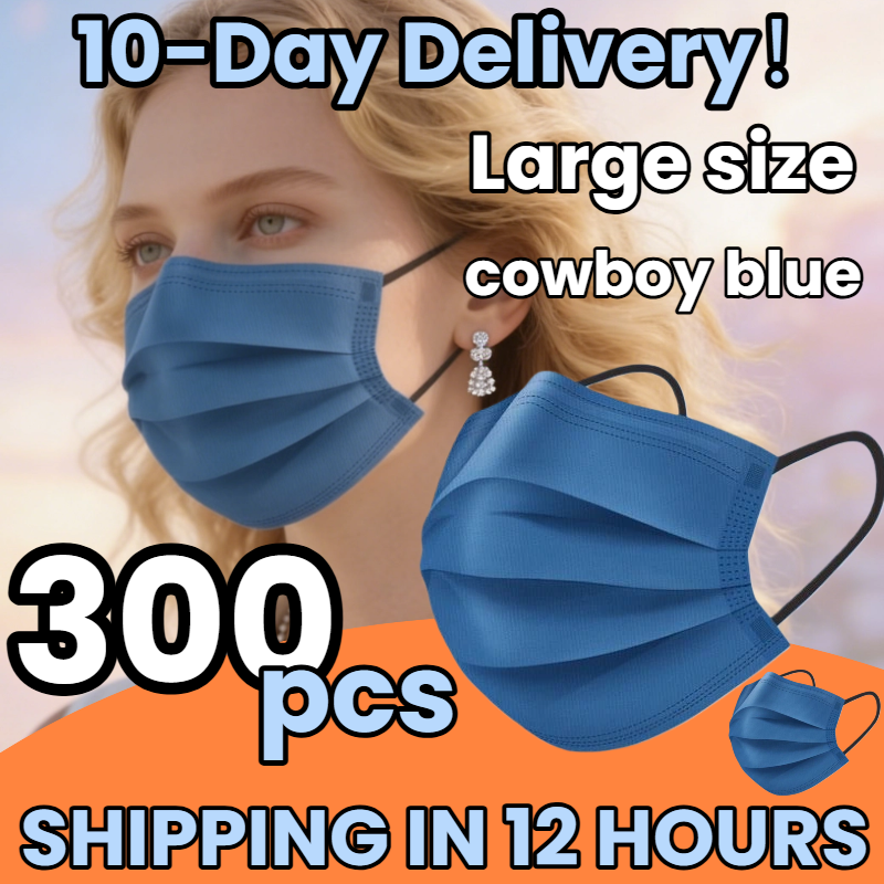 Fast Delivery! 300Pcs Thickene - Disposable Mask Blue recension och pris