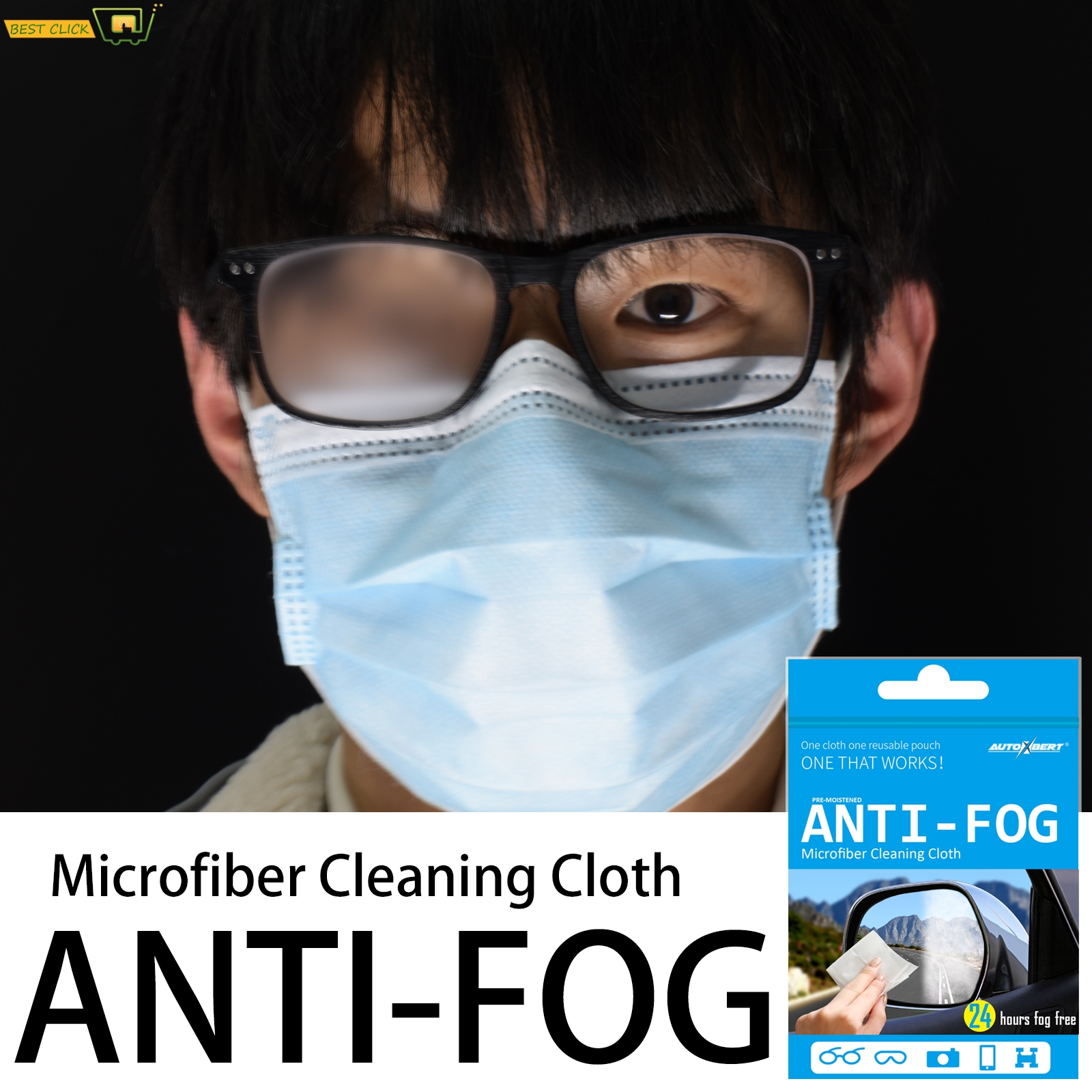 Reusable Anti-Fog Lens Wipes A - Anti Pollution Mask recension och pris