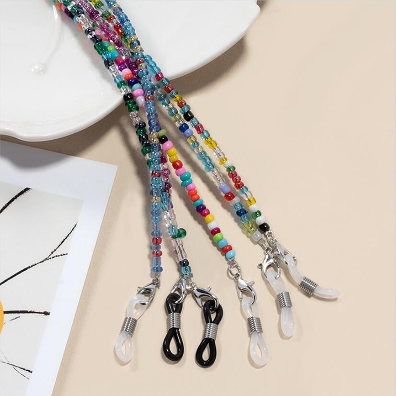 【F】 Colorful Rice Bead Glasses - Mask Chain Holder recension och pris