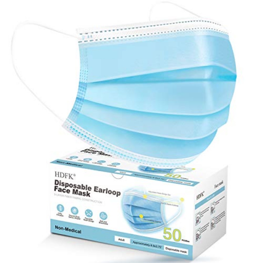 Face Mask Disposable Adults 3P - Disposable Mask Blue recension och pris