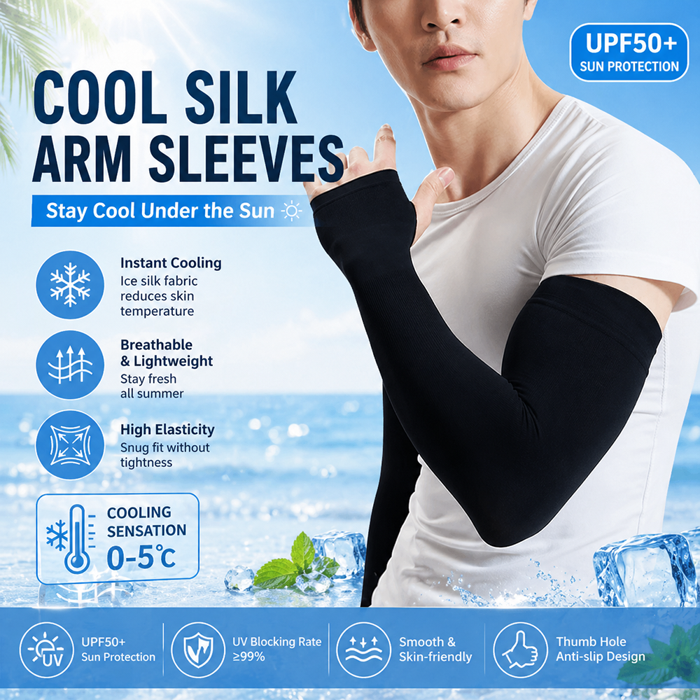 Summer Cooling Ice Silk Arm Sl - Sports Mask Breathable recension och pris