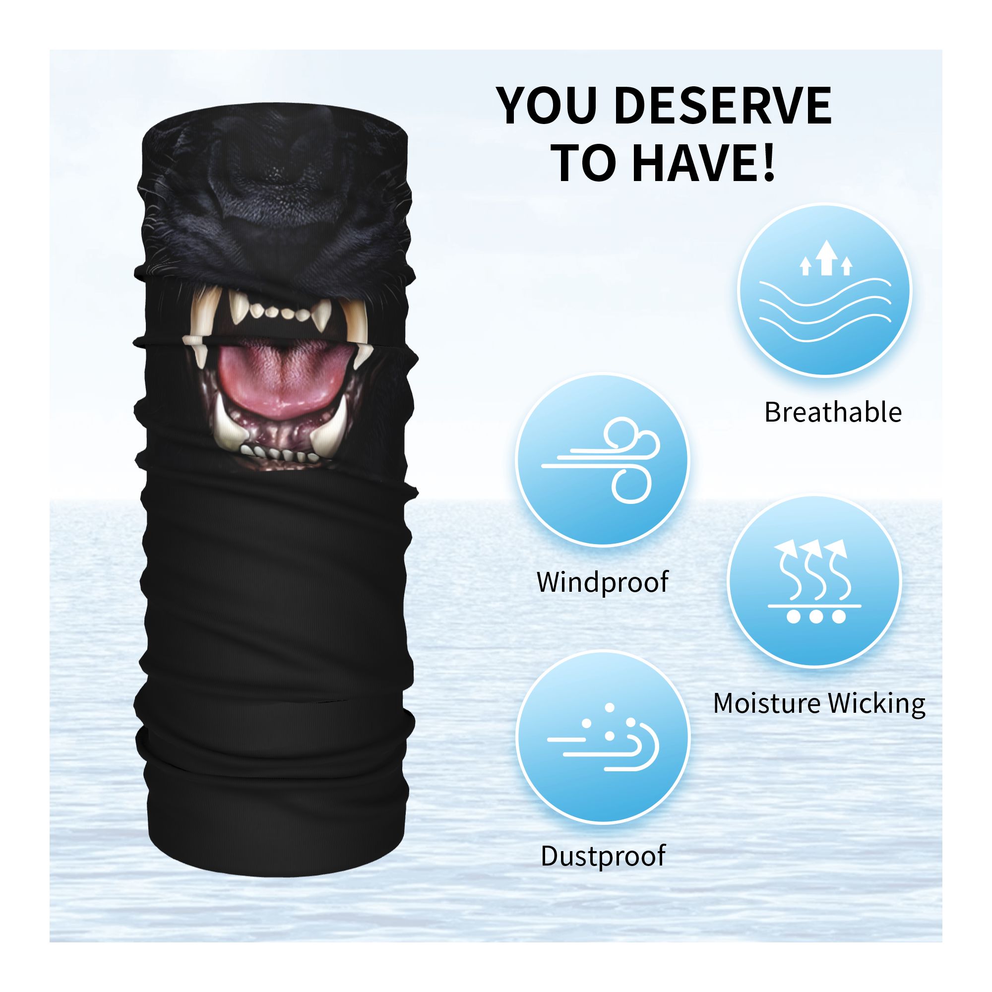 Custom Black Panther Animal He - Neck Gaiter Face Cover recension och pris
