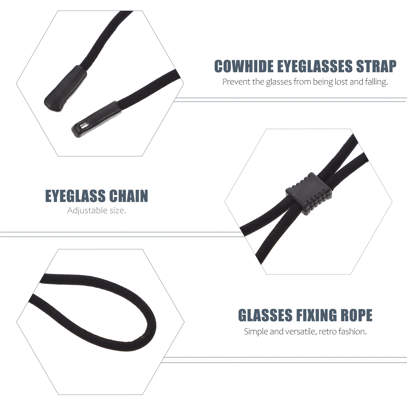 5Pcs Multi-Purpose Eyeglass Ch - Mask Lanyard Adjustable recension och pris