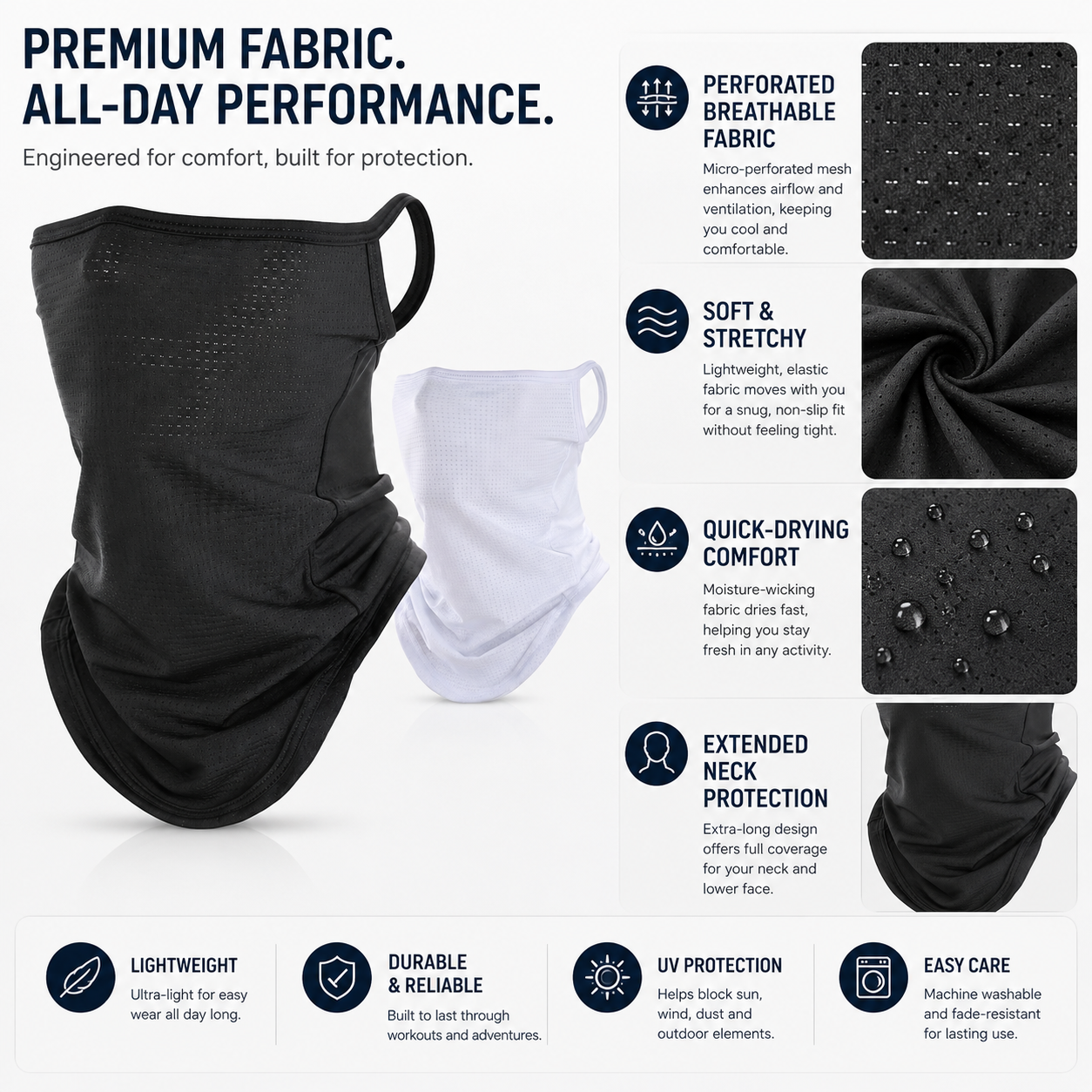 Breathable Quick-Dry Neck Gait - Respirator Half Face recension och pris