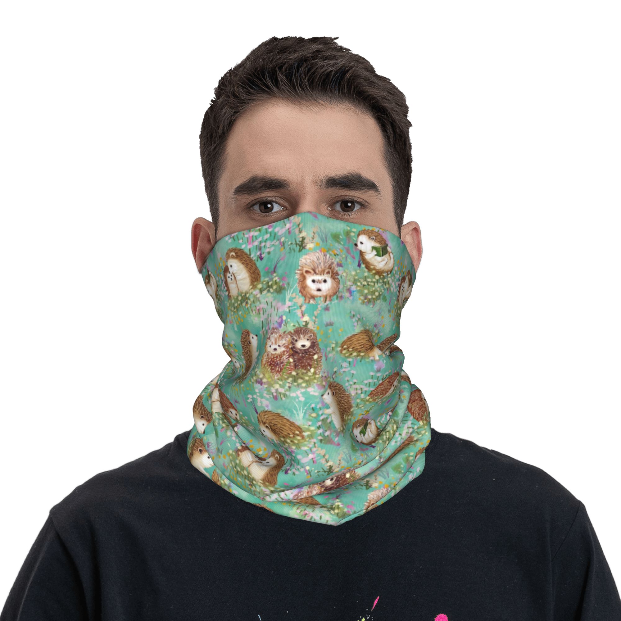 Autumn Hedgehog Spring Floral  - Neck Gaiter Face Cover recension och pris
