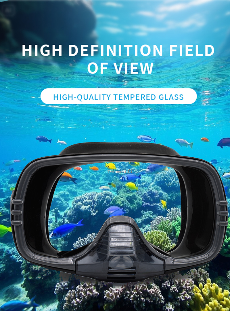 New Large Frame Diving Mask wi - Silicone Mask Bracket recension och pris