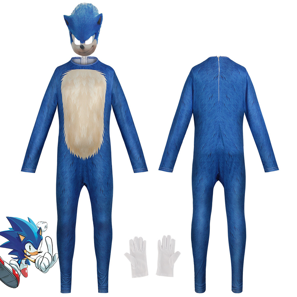 Anime Game Sonic Blue Red Blac - Black Face Mask Pack recension och pris