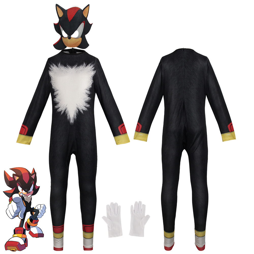 Anime Game Sonic Blue Red Blac - Black Face Mask Pack recension och pris