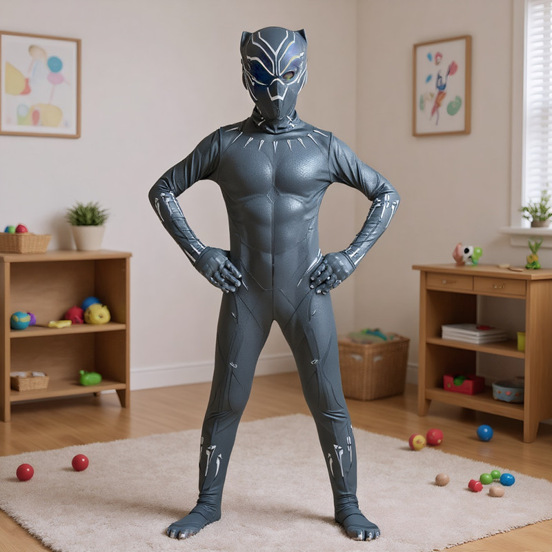 3-12Y Boy's Black Panther Cost - Black Face Mask Pack recension och pris