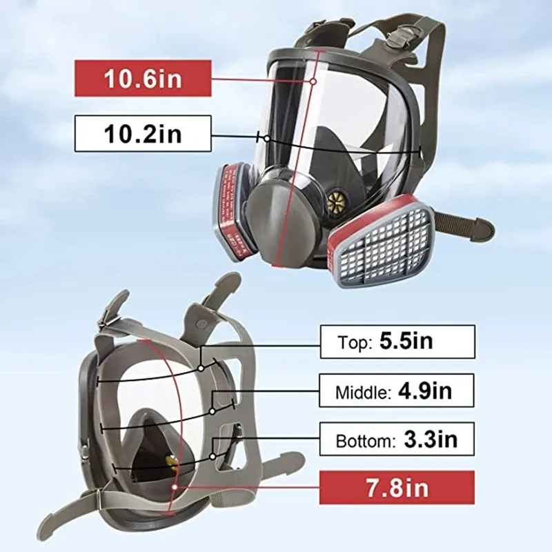 Large Size 6800 Gas Mask Full  - Kn95 Respirator Mask recension och pris