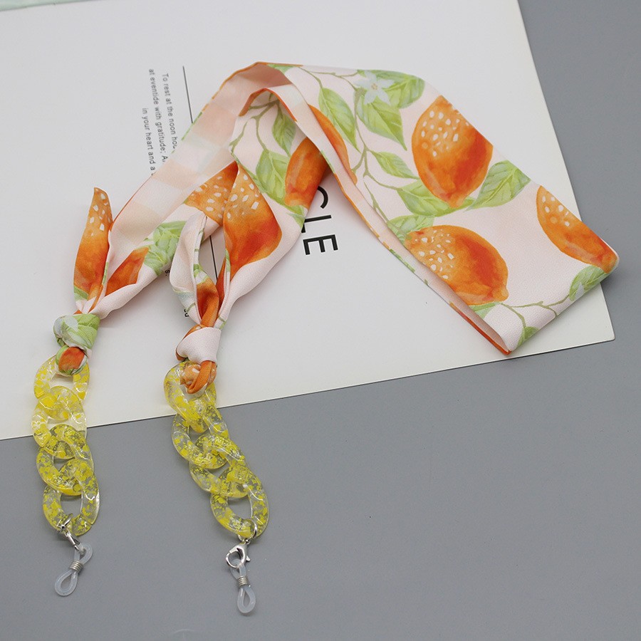 Bohemia Print Silk Scarf Glass - Mask Chain Holder recension och pris