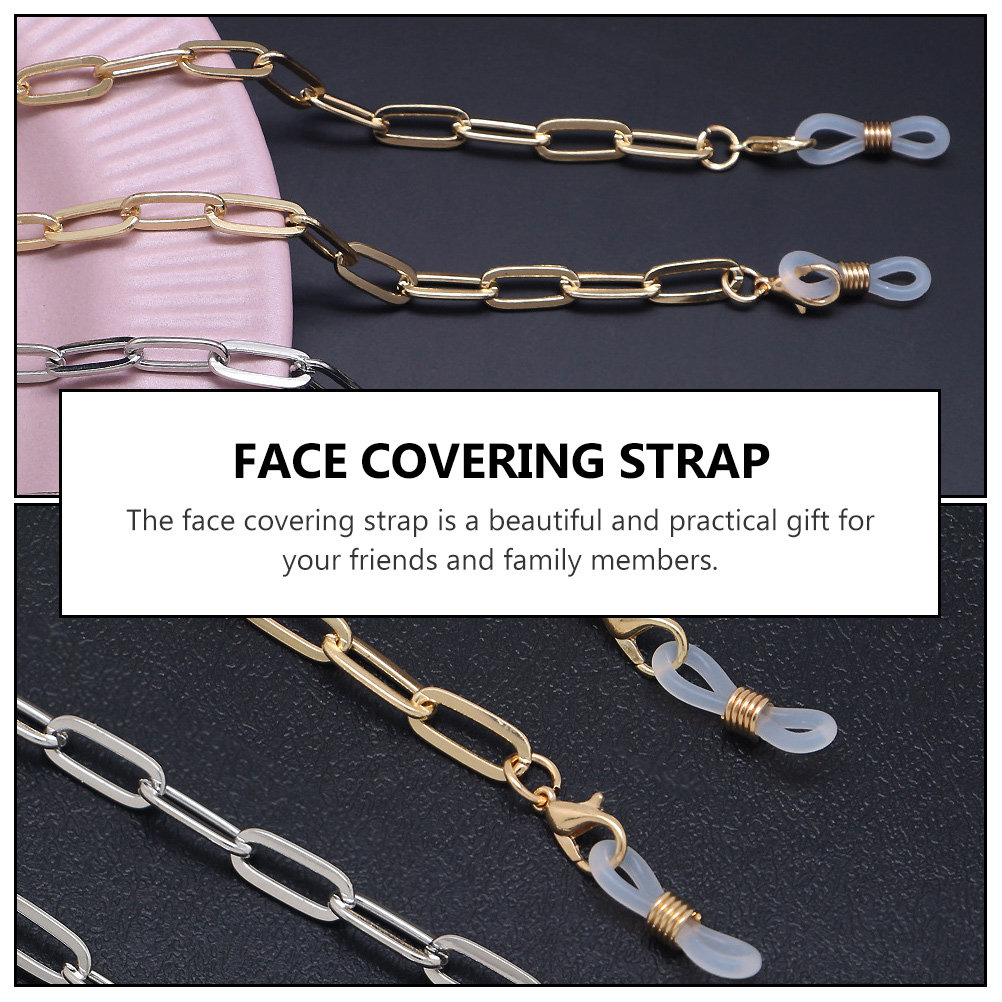 Golden Safety Mask Holder Lany - Mask Chain Holder recension och pris