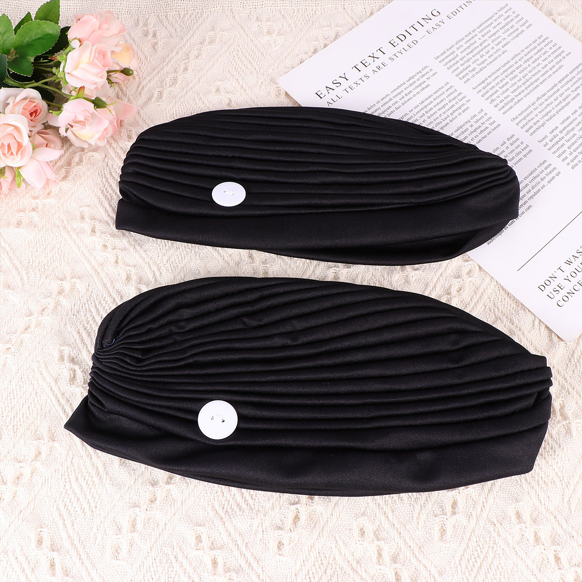 2Pcs Black Adjustable Elastic  - Mask Ear Saver Strap recension och pris