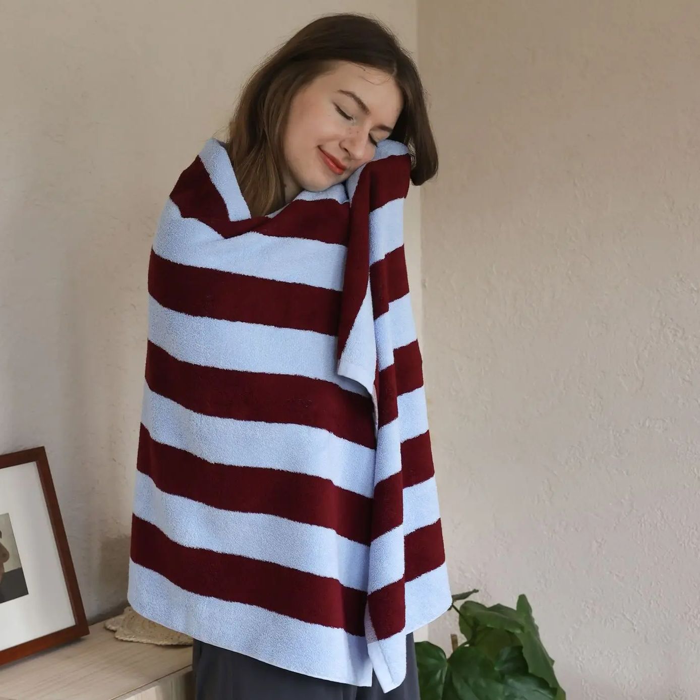 Retro Striped Pure Cotton Towe - Cloth Face Mask Washable recension och pris