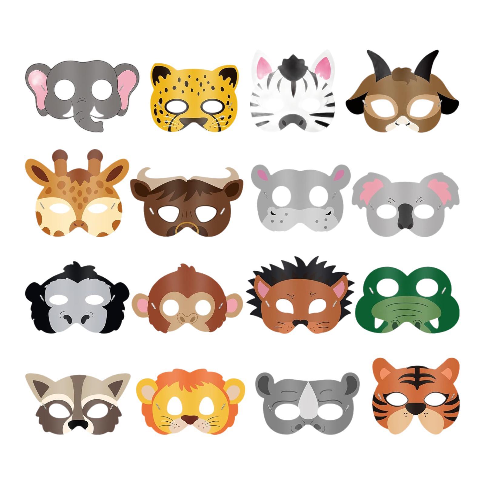 16 Pieces Animal Face Mask Cut - Kids Face Mask recension och pris