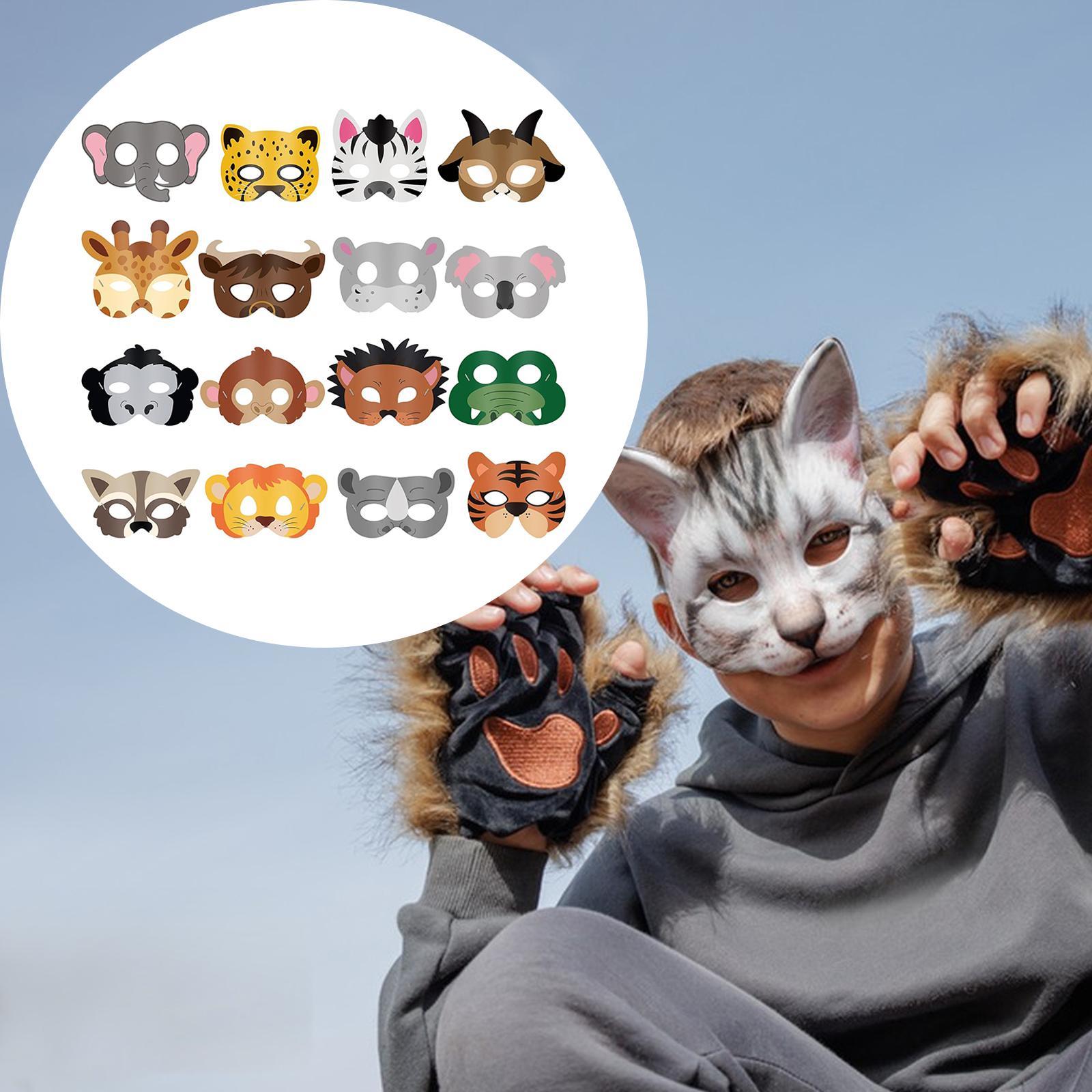 16 Pieces Animal Face Mask Cut - Kids Face Mask recension och pris