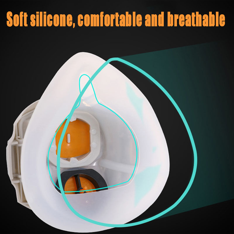 Silicone Dust-proof Gas Mask R - Dust Mask Construction recension och pris