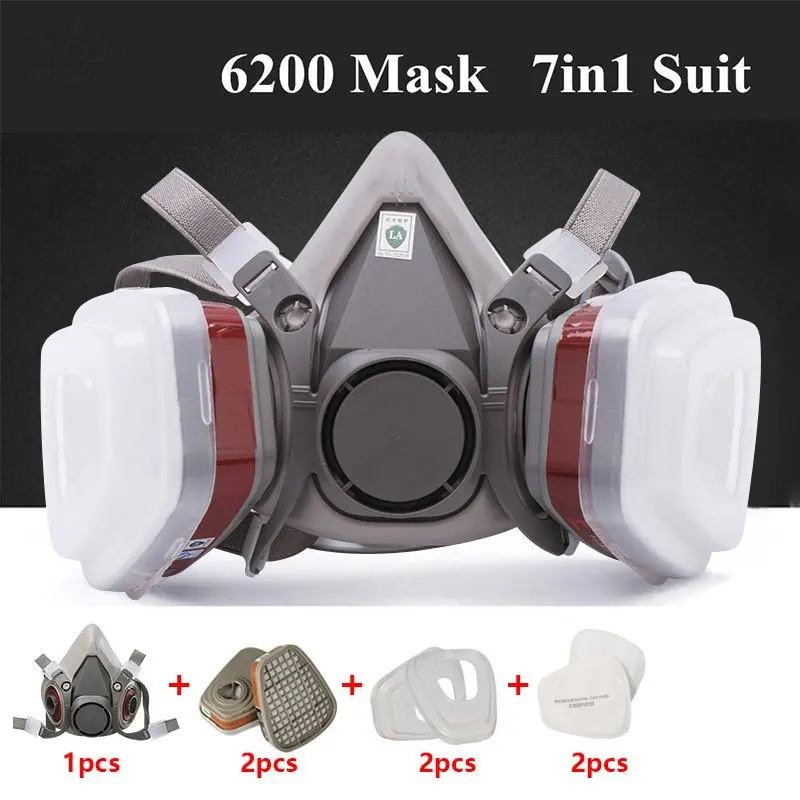 6200 7 in1 Gas Mask Gas-Proof  - Respirator Half Face recension och pris
