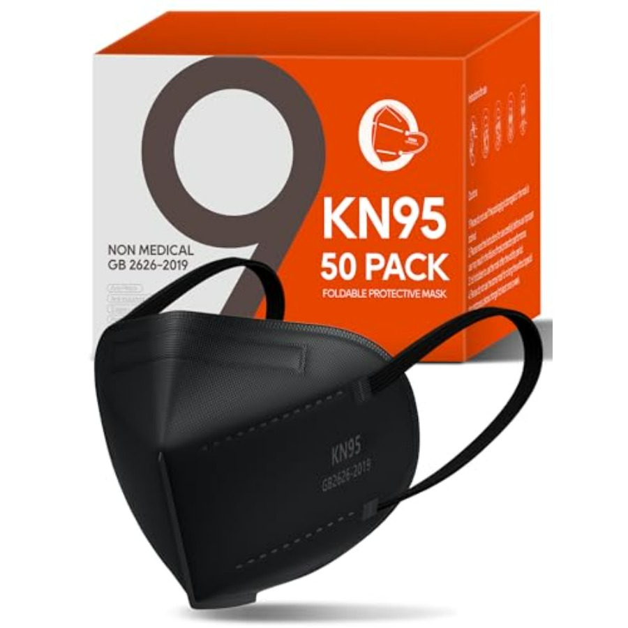 KN95 Face Masks 50 Pack for Ad - Black Face Mask Pack recension och pris