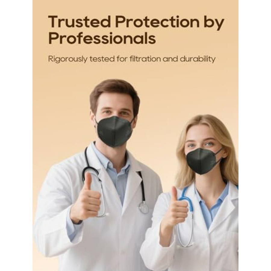 KN95 Face Masks 50 Pack for Ad - Black Face Mask Pack recension och pris